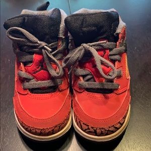 Boys basketball shoes.